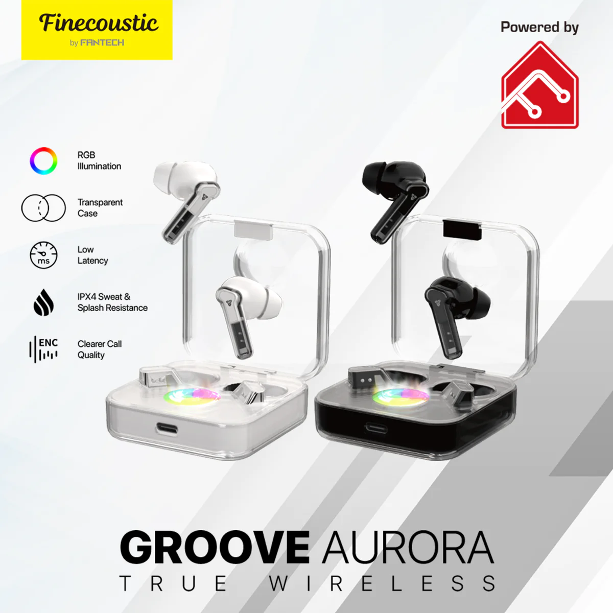 Fantech TWS TX3 GROOVE AURORA RGB Earbuds Fantech TWS TX3 GROOVE AURORA RGB Earbuds